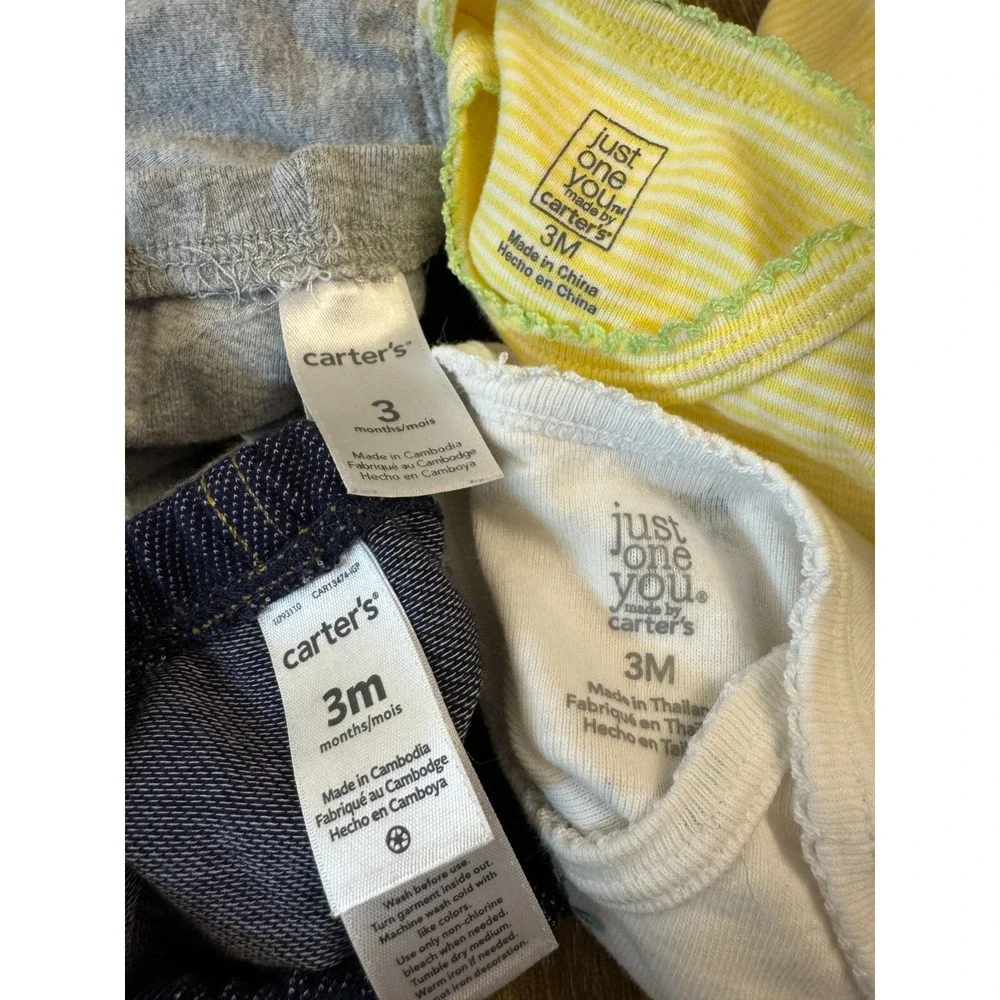 Carter's Baby Outfits Girl 3 Months Clothes Shirts Bodysuits Leggings Lot Spring